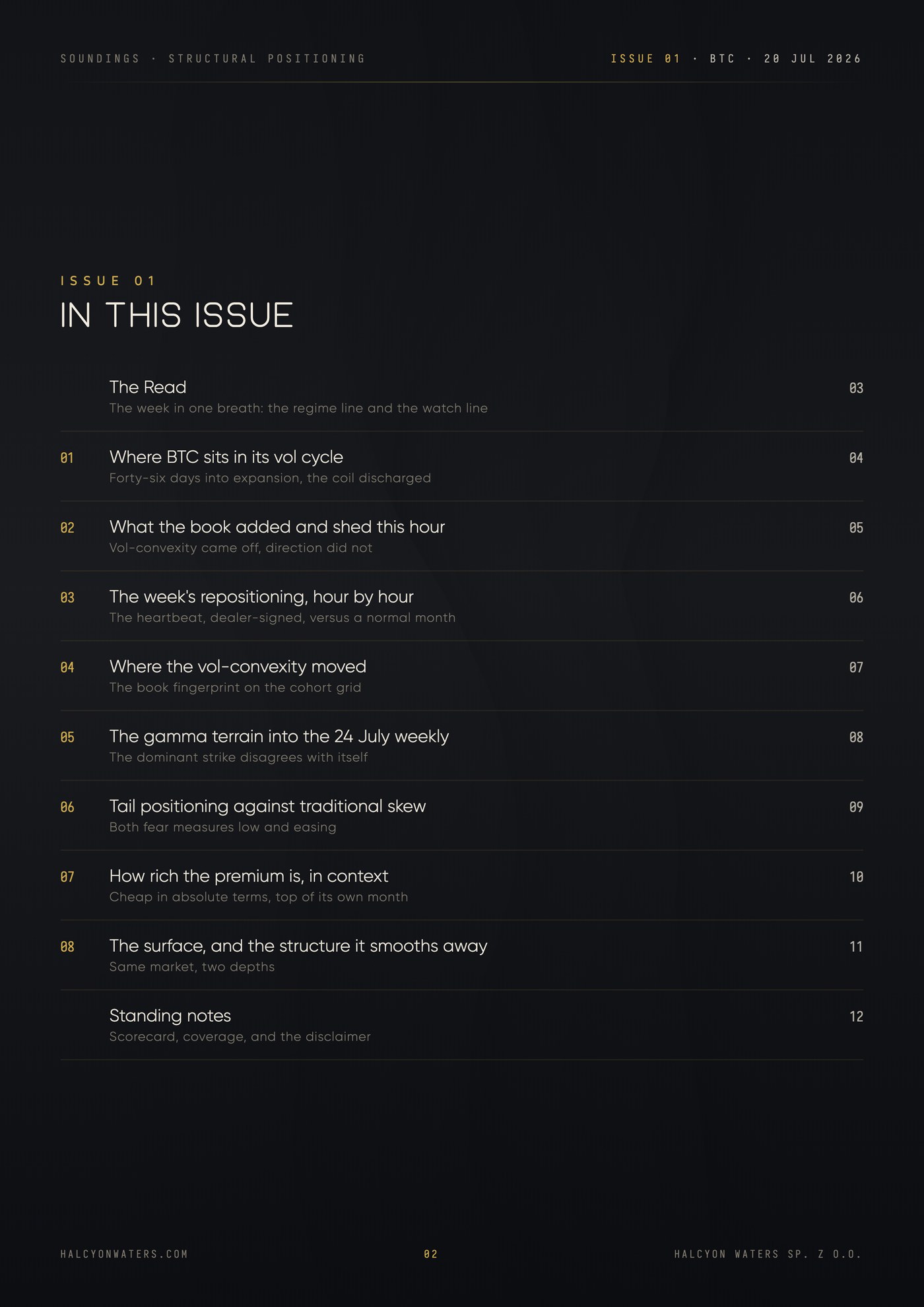Soundings Issue 01 contents